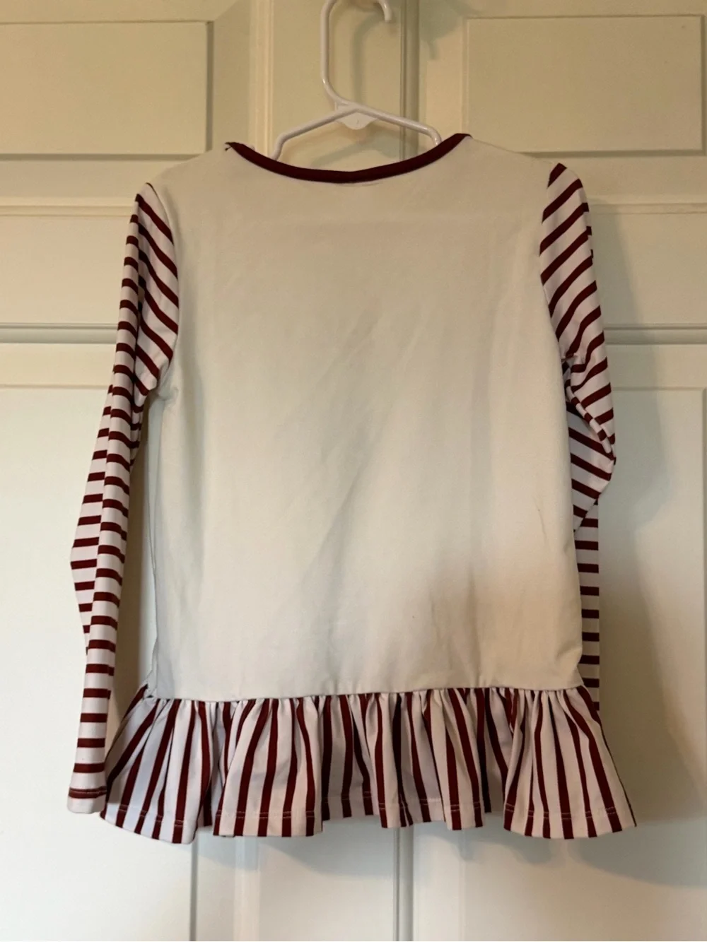 Girls' Cream Burgundy & Teal Turkey Print Set